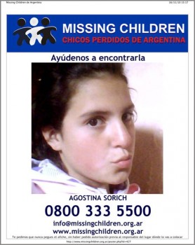 Llamado a la solidaridad-Busquemos a Agostina